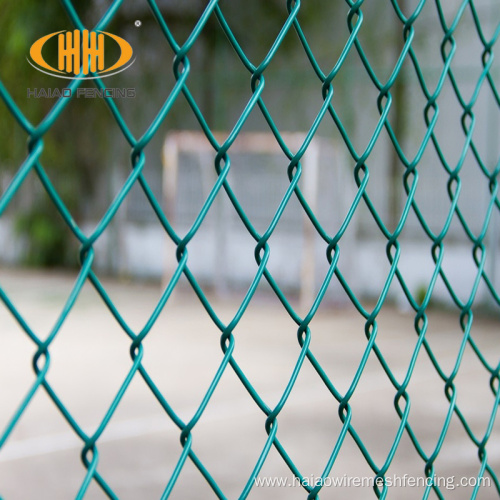 pvc coated and galvanized diamond chain link fence